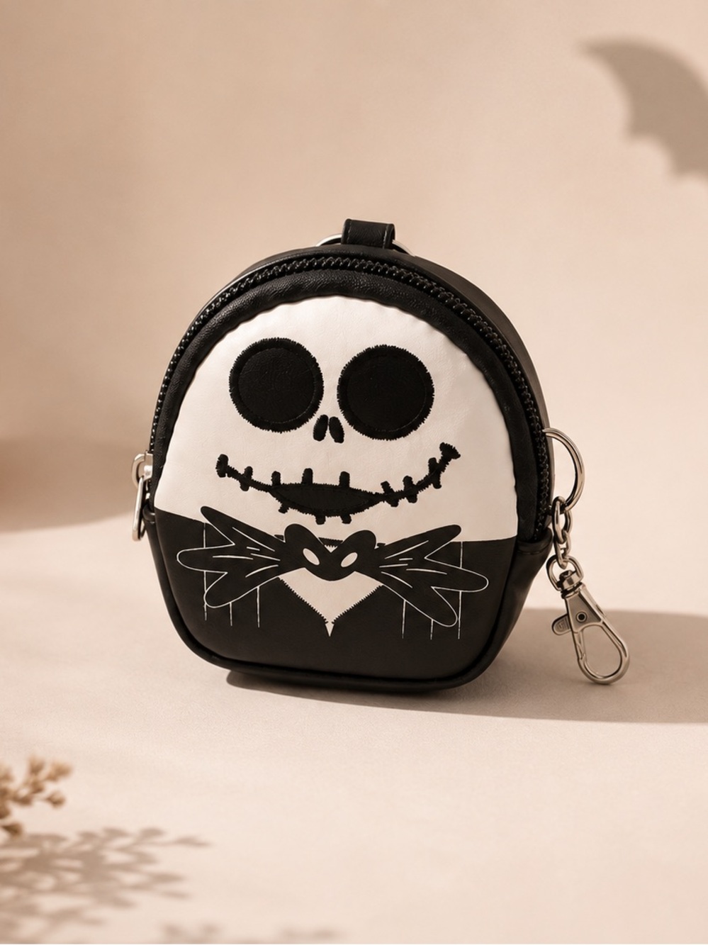 Spooky Chic Skeleton Mini Pouch & Keychain NWT